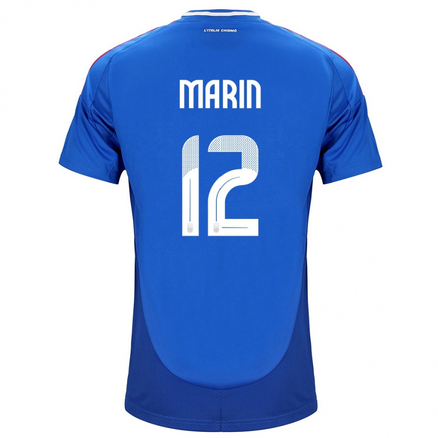 Men Football Italy Renato Marin #12 Blue Home Jersey 24-26 T-Shirt Australia