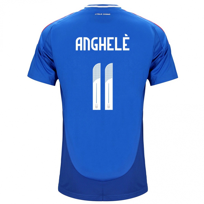 Men Football Italy Lorenzo Anghelè #11 Blue Home Jersey 24-26 T-Shirt Australia