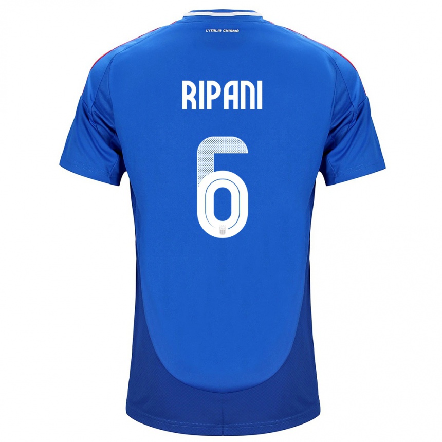 Men Football Italy Diego Ripani #6 Blue Home Jersey 24-26 T-Shirt Australia