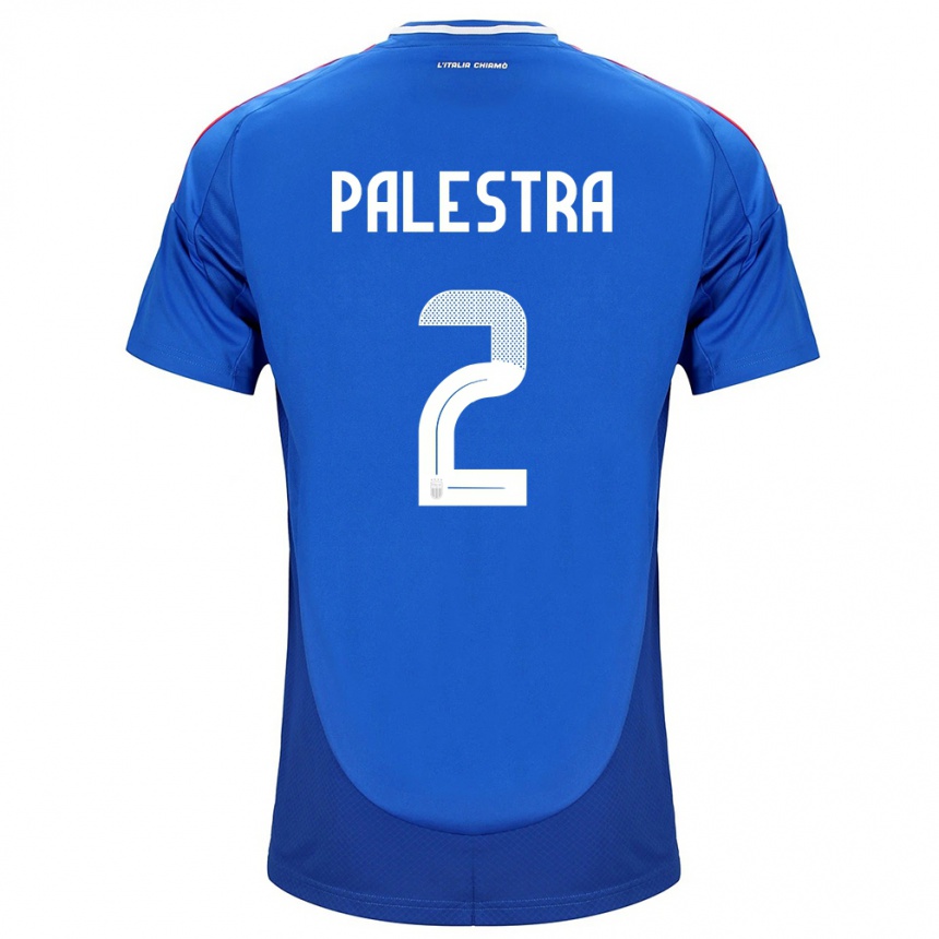 Men Football Italy Marco Palestra #2 Blue Home Jersey 24-26 T-Shirt Australia