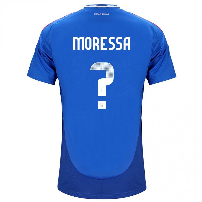 Men Football Italy Kevin Moressa #0 Blue Home Jersey 24-26 T-Shirt Australia