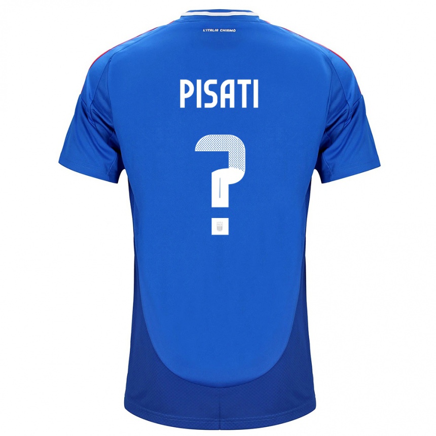 Men Football Italy Samuele Pisati #0 Blue Home Jersey 24-26 T-Shirt Australia