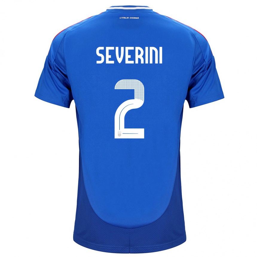 Men Football Italy Emma Severini #2 Blue Home Jersey 24-26 T-Shirt Australia