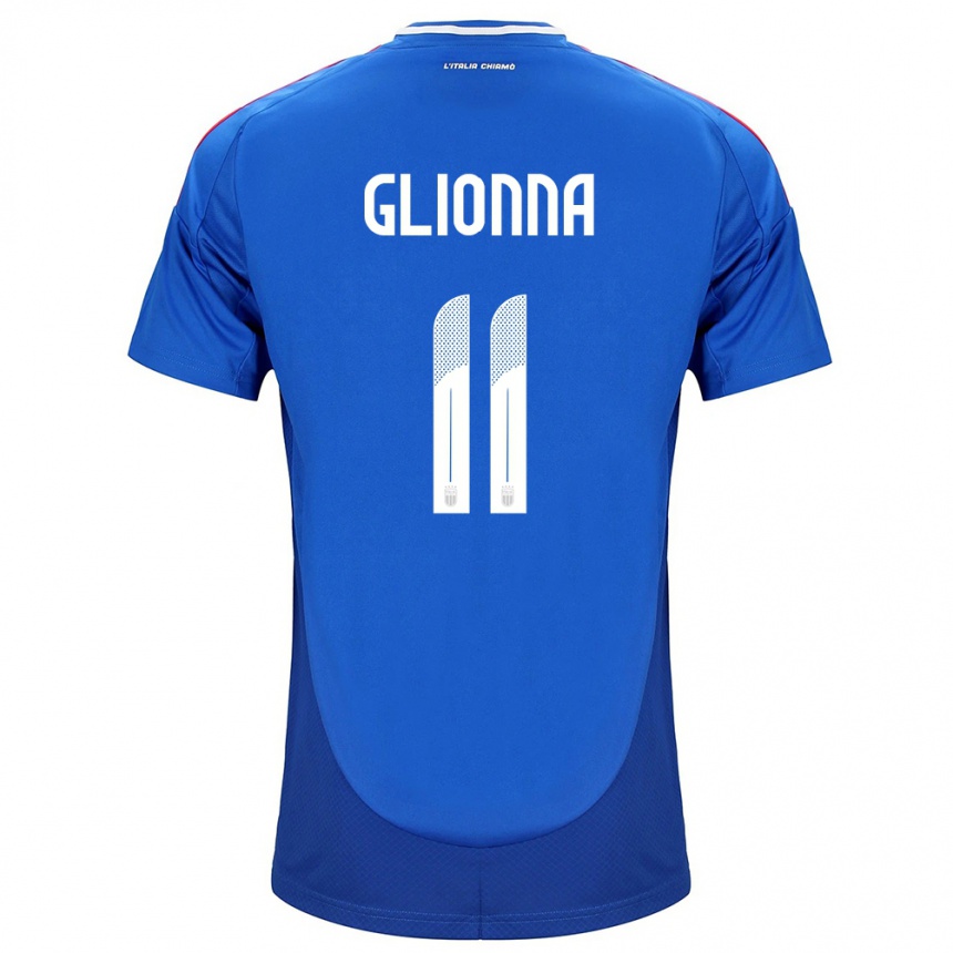 Men Football Italy Benedetta Glionna #11 Blue Home Jersey 24-26 T-Shirt Australia