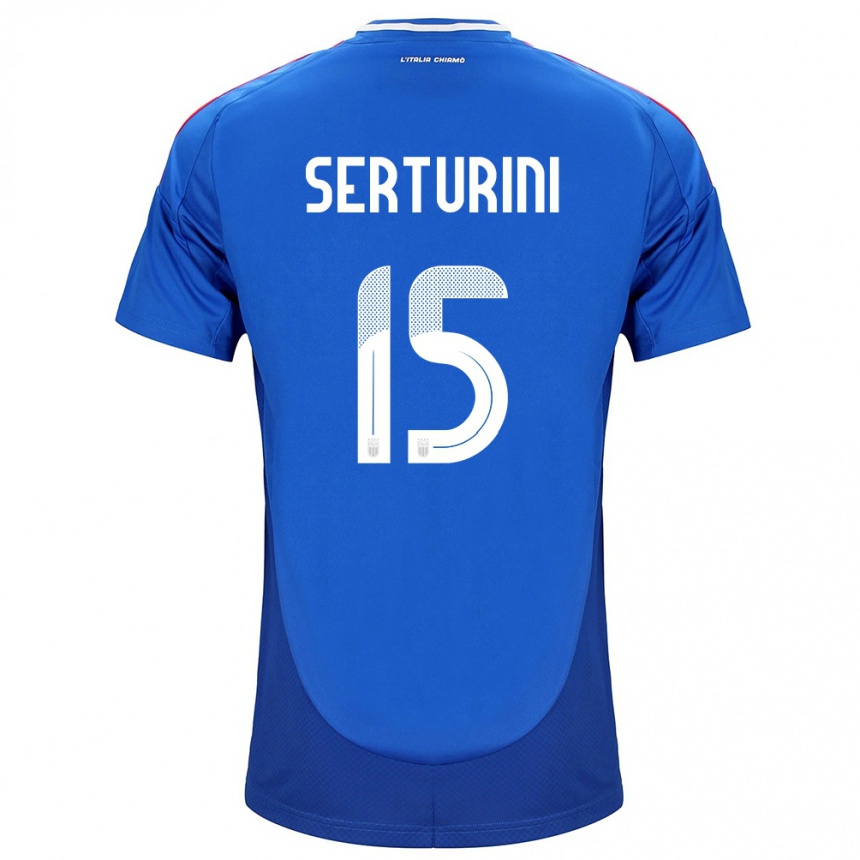 Men Football Italy Annamaria Serturini #15 Blue Home Jersey 24-26 T-Shirt Australia