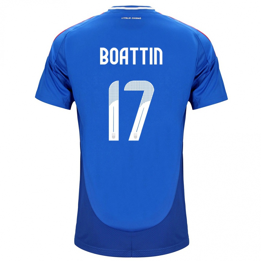 Men Football Italy Lisa Boattin #17 Blue Home Jersey 24-26 T-Shirt Australia