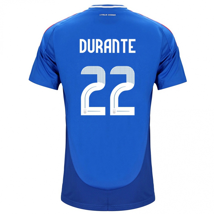 Men Football Italy Francesca Durante #22 Blue Home Jersey 24-26 T-Shirt Australia