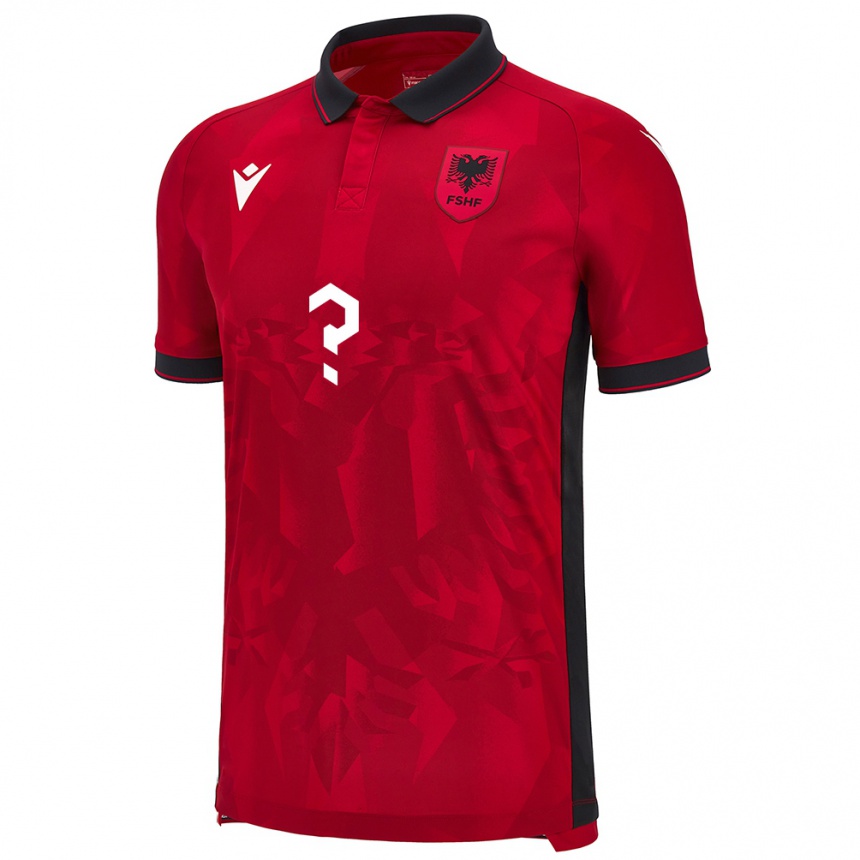 Men Football Albania Your Name #0 Red Home Jersey 24-26 T-Shirt Australia