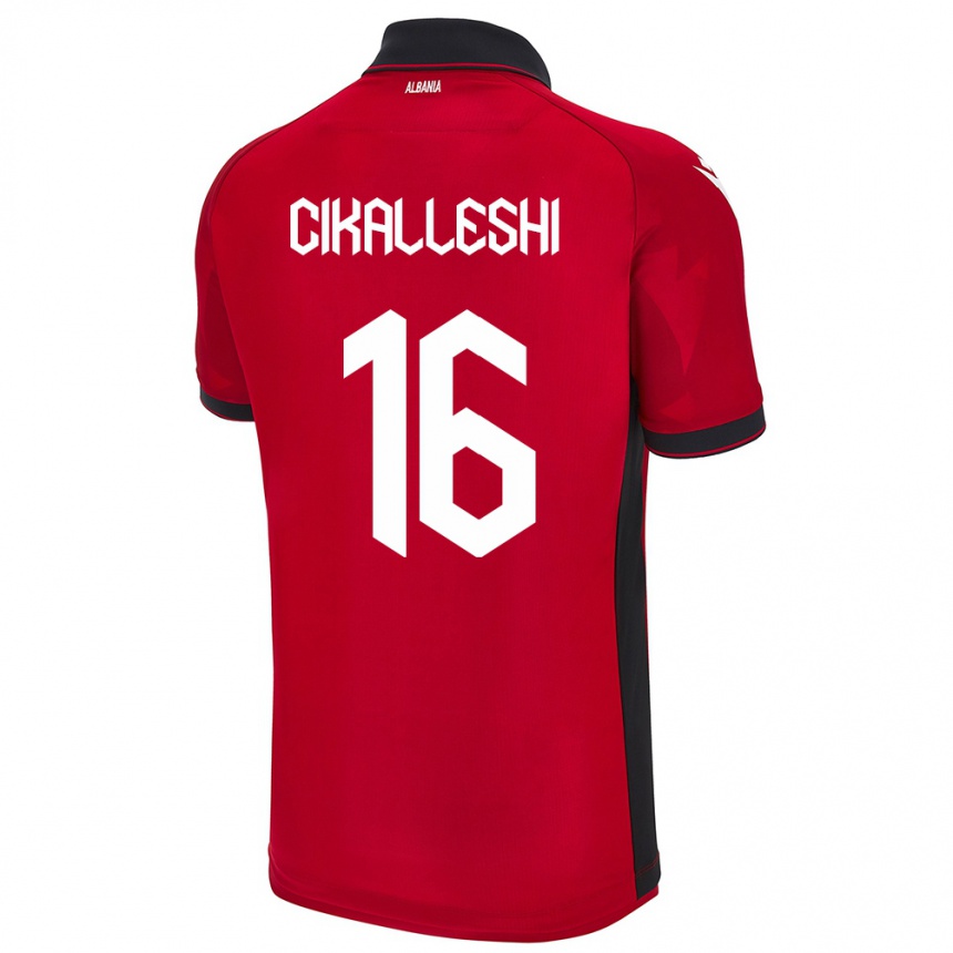 Men Football Albania Sokol Cikalleshi #16 Red Home Jersey 24-26 T-Shirt Australia