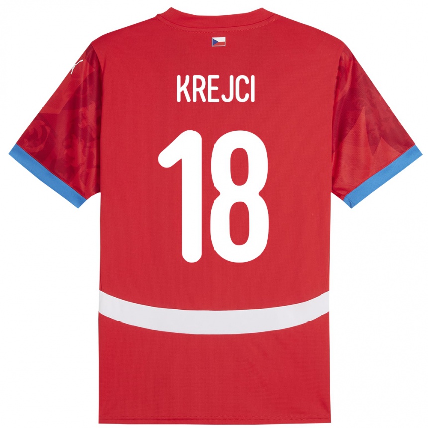 Men Football Czech Republic Ladislav Krejci #18 Red Home Jersey 24-26 T-Shirt Australia