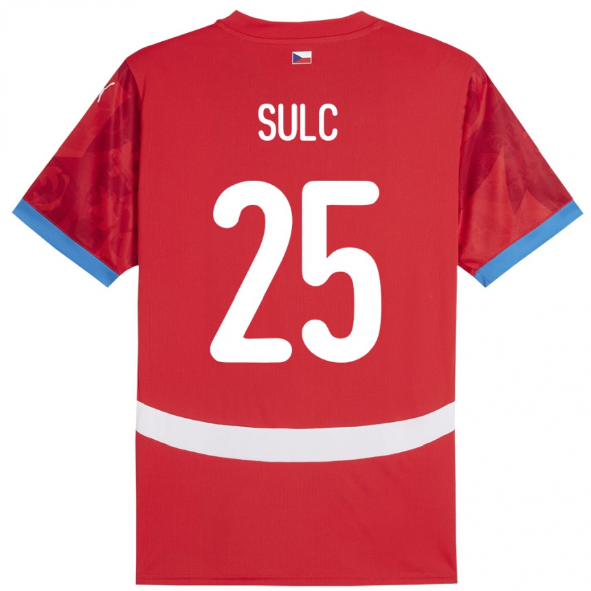 Men Football Czech Republic Pavel Sulc #25 Red Home Jersey 24-26 T-Shirt Australia