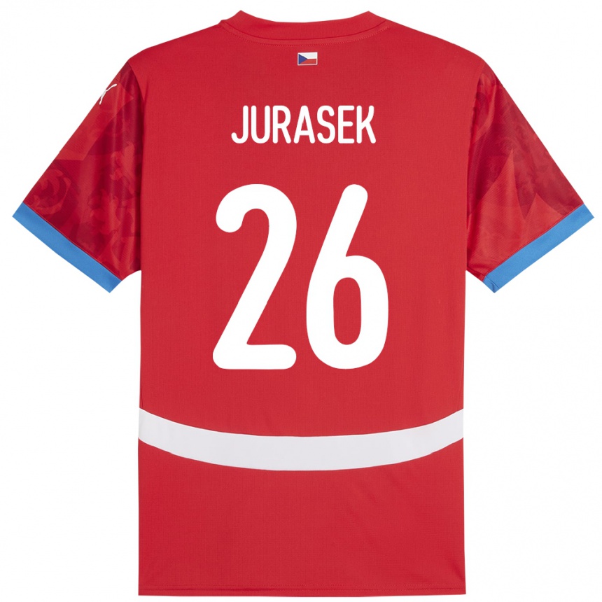 Men Football Czech Republic Matej Jurasek #26 Red Home Jersey 24-26 T-Shirt Australia