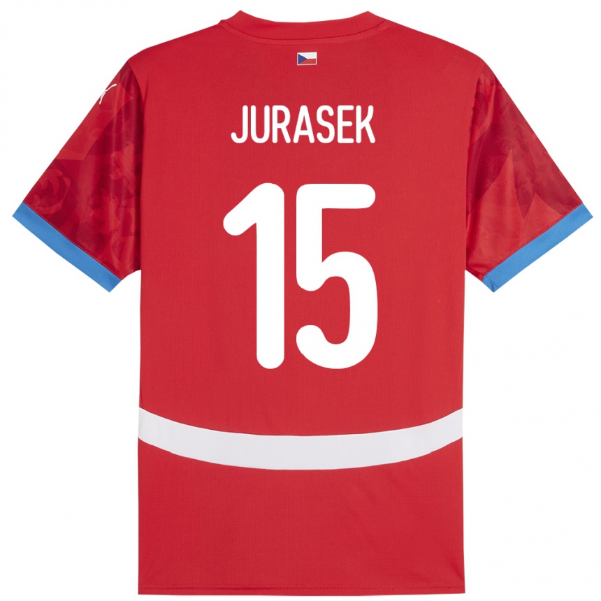 Men Football Czech Republic David Jurásek #15 Red Home Jersey 24-26 T-Shirt Australia