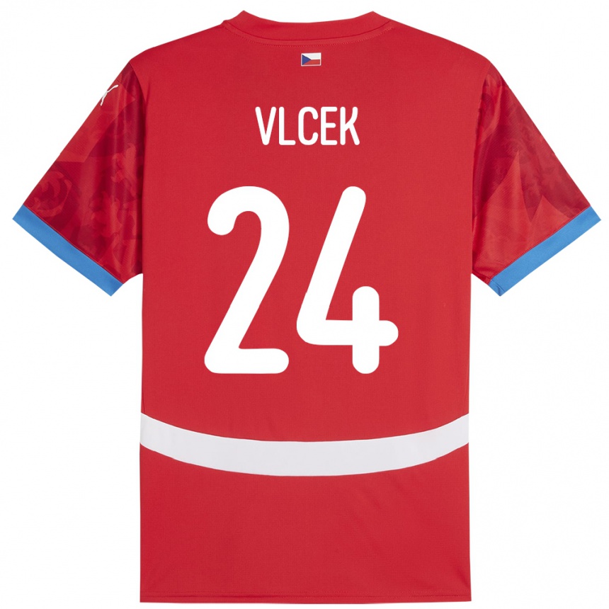 Men Football Czech Republic Tomas Vlcek #24 Red Home Jersey 24-26 T-Shirt Australia