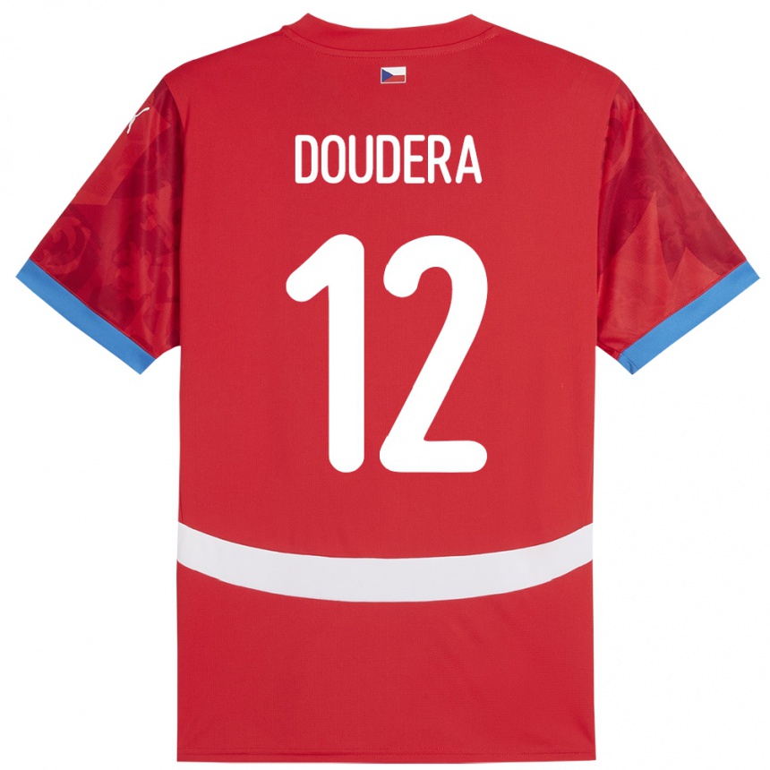 Men Football Czech Republic David Doudera #12 Red Home Jersey 24-26 T-Shirt Australia