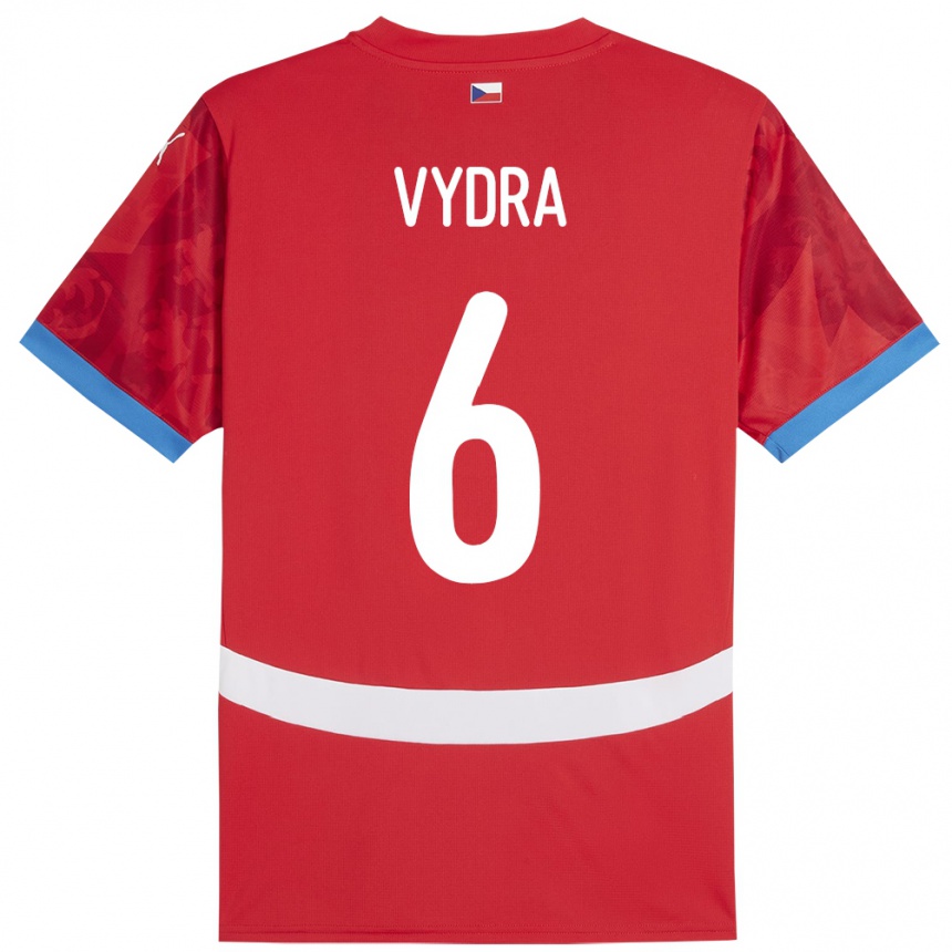 Men Football Czech Republic Patrik Vydra #6 Red Home Jersey 24-26 T-Shirt Australia