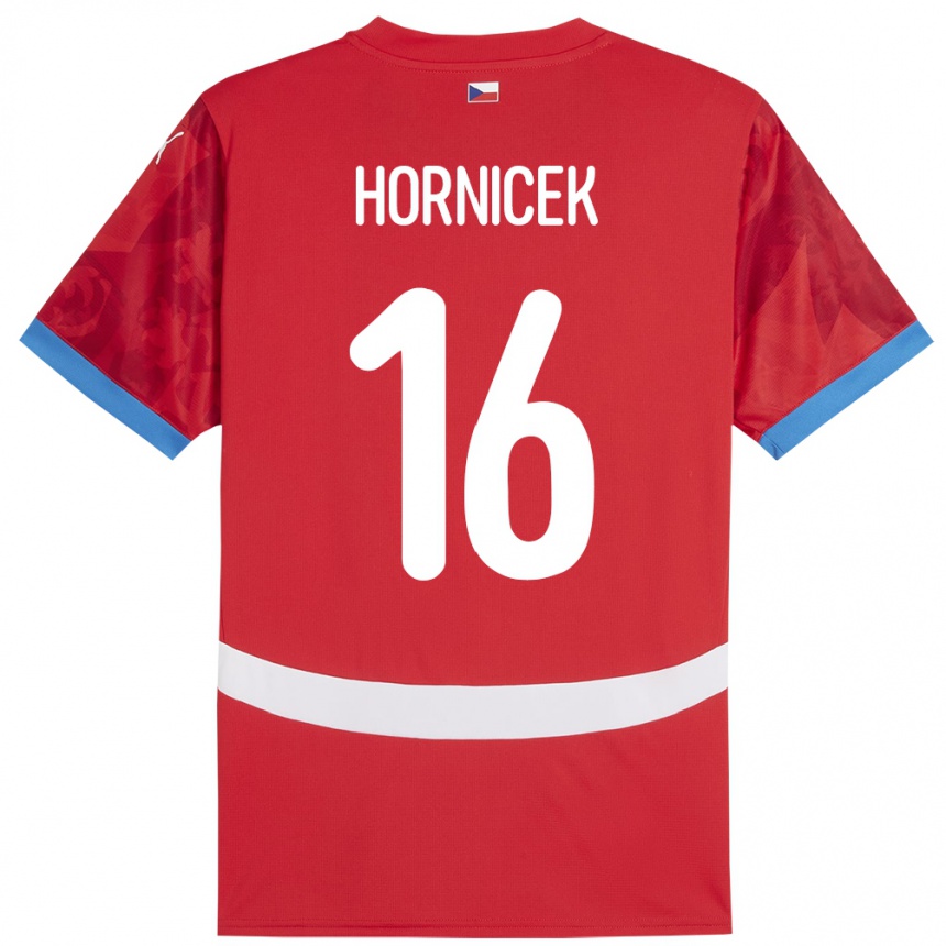 Men Football Czech Republic Lukas Hornicek #16 Red Home Jersey 24-26 T-Shirt Australia