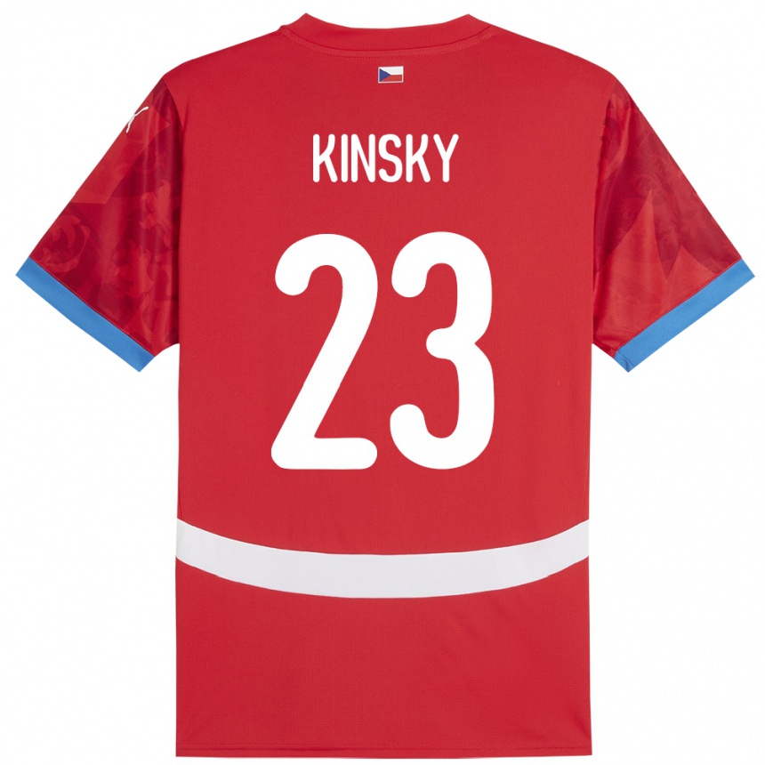 Men Football Czech Republic Antonin Kinsky #23 Red Home Jersey 24-26 T-Shirt Australia