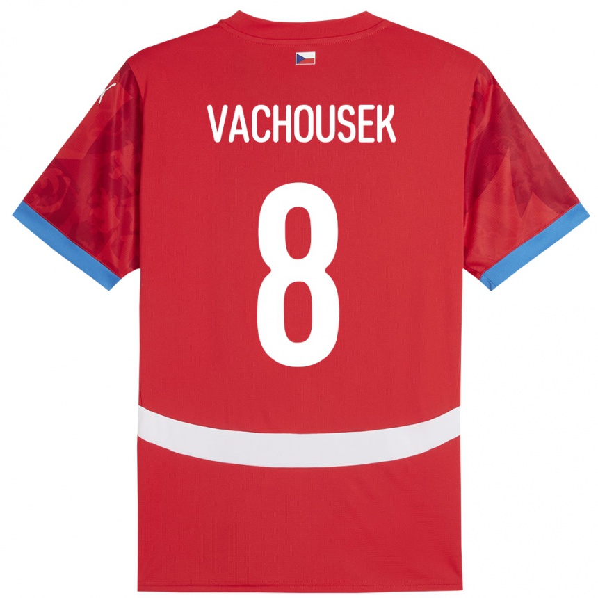 Men Football Czech Republic Tadeas Vachousek #8 Red Home Jersey 24-26 T-Shirt Australia