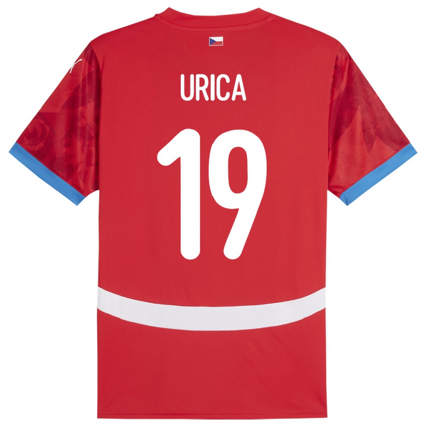 Men Football Czech Republic Filip Urica #19 Red Home Jersey 24-26 T-Shirt Australia