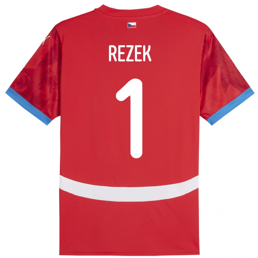 Men Football Czech Republic Adam Rezek #1 Red Home Jersey 24-26 T-Shirt Australia