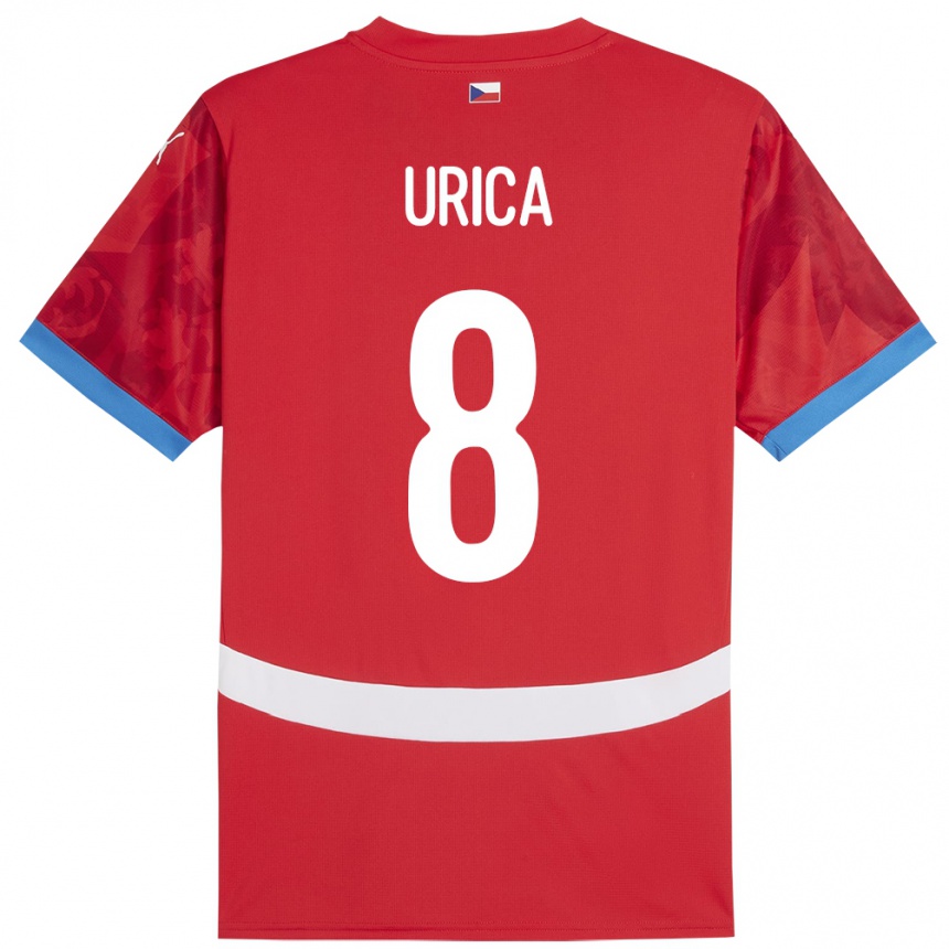 Men Football Czech Republic Adam Urica #8 Red Home Jersey 24-26 T-Shirt Australia