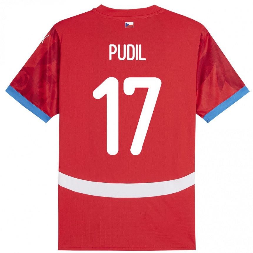 Men Football Czech Republic Milos Pudil #17 Red Home Jersey 24-26 T-Shirt Australia