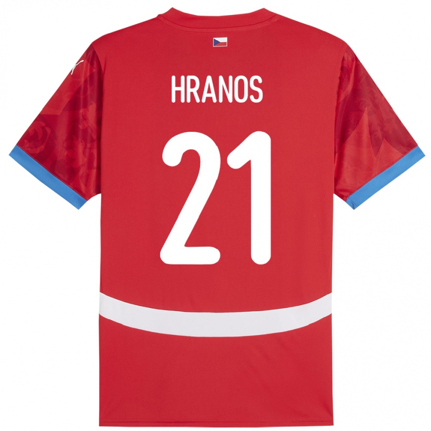 Men Football Czech Republic Vojtech Hranos #21 Red Home Jersey 24-26 T-Shirt Australia