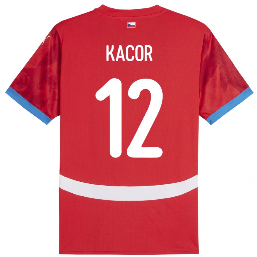 Men Football Czech Republic Pavel Kacor #12 Red Home Jersey 24-26 T-Shirt Australia