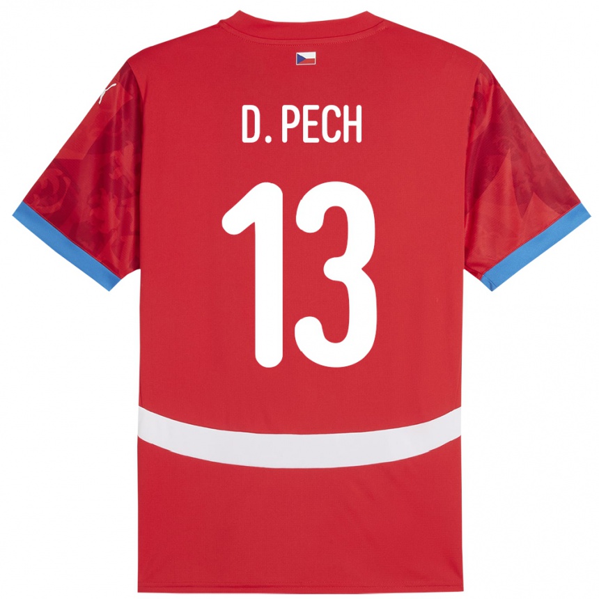 Men Football Czech Republic Dominik Pech #13 Red Home Jersey 24-26 T-Shirt Australia