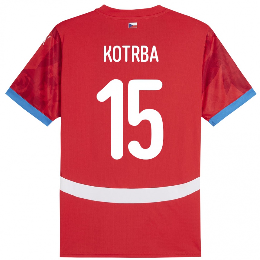 Men Football Czech Republic Damian Kotrba #15 Red Home Jersey 24-26 T-Shirt Australia