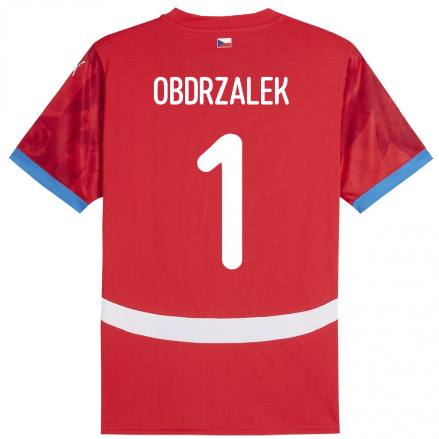 Men Football Czech Republic Marek Obdrzalek #1 Red Home Jersey 24-26 T-Shirt Australia