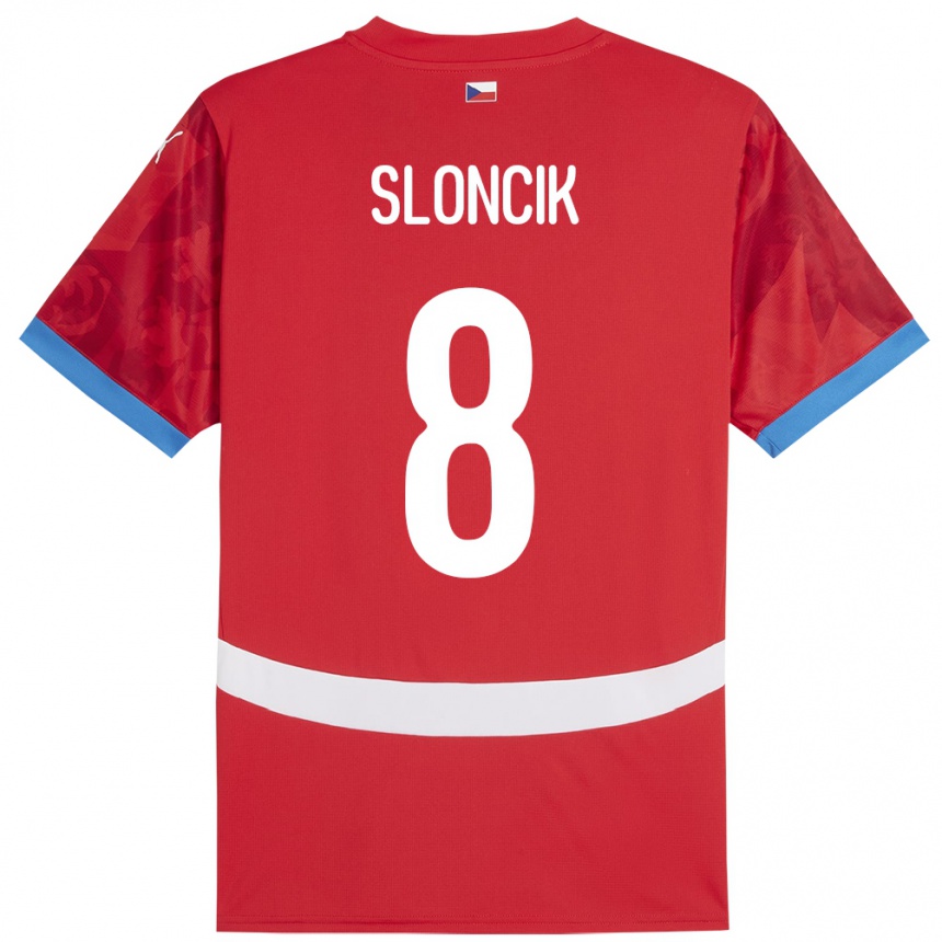 Men Football Czech Republic Simon Sloncik #8 Red Home Jersey 24-26 T-Shirt Australia