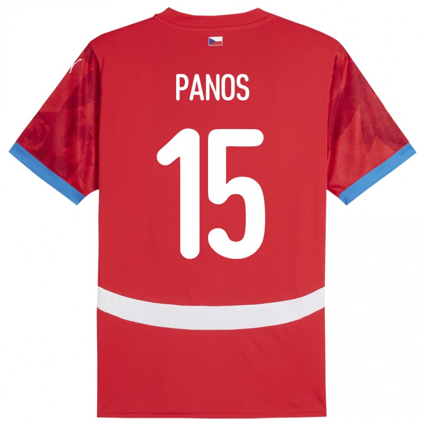 Men Football Czech Republic Jiri Panos #15 Red Home Jersey 24-26 T-Shirt Australia