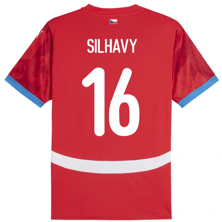 Men Football Czech Republic Matyas Silhavy #16 Red Home Jersey 24-26 T-Shirt Australia