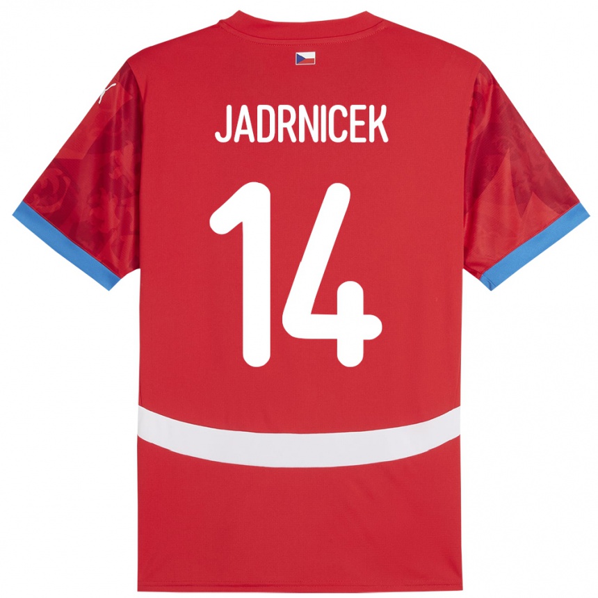 Men Football Czech Republic Nikola Jadrnicek #14 Red Home Jersey 24-26 T-Shirt Australia