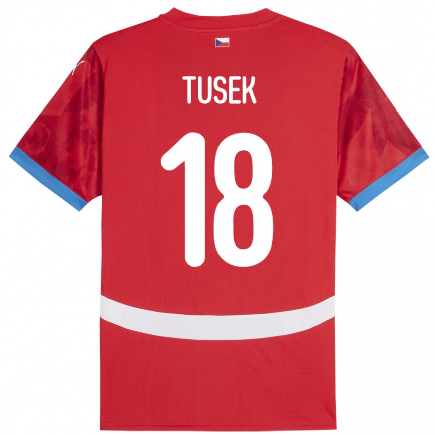 Men Football Czech Republic Adam Tusek #18 Red Home Jersey 24-26 T-Shirt Australia