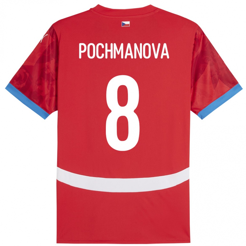 Men Football Czech Republic Aneta Pochmanová #8 Red Home Jersey 24-26 T-Shirt Australia