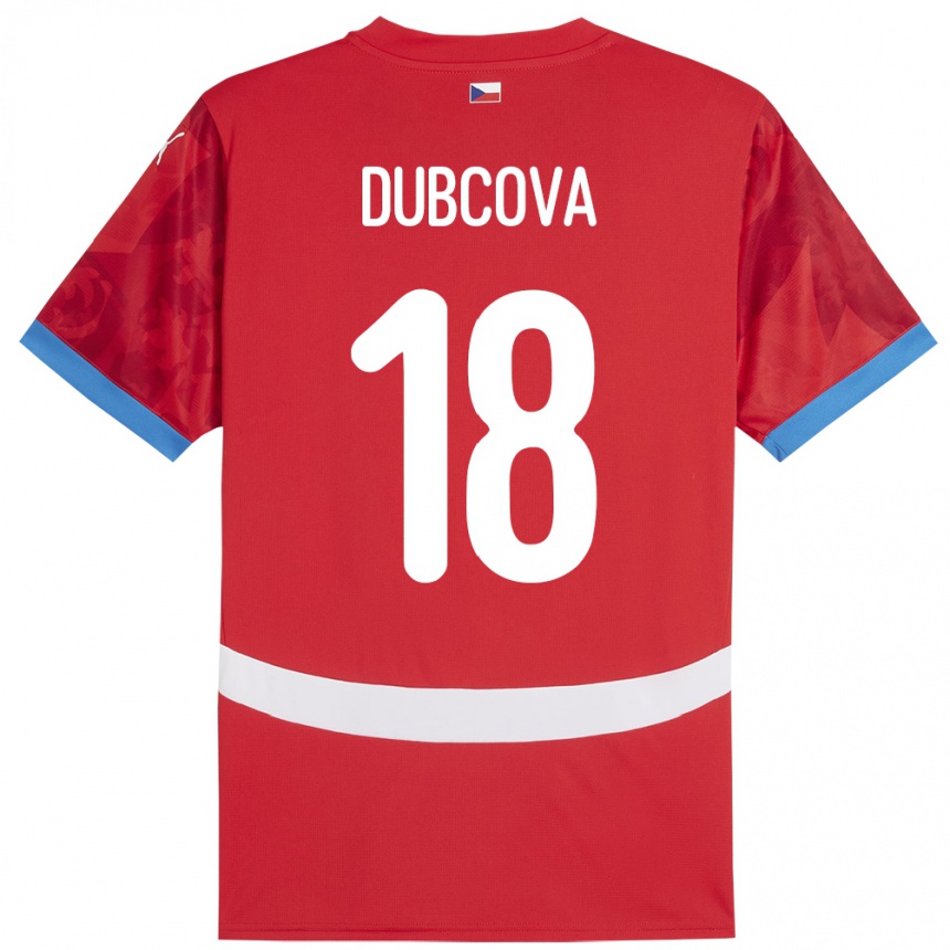 Men Football Czech Republic Kamila Dubcová #18 Red Home Jersey 24-26 T-Shirt Australia