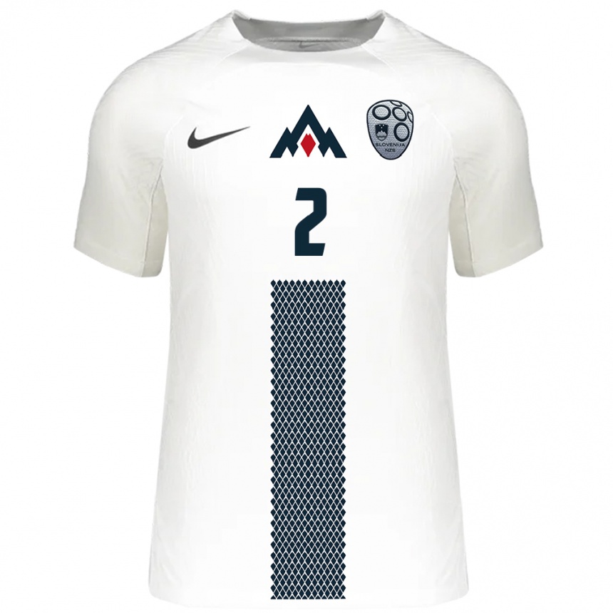 Men Football Slovenia Zan Mesko #2 White Home Jersey 24-26 T-Shirt Australia