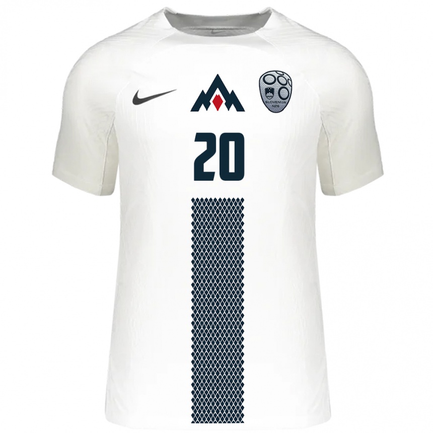 Men Football Slovenia Jost Pisek #20 White Home Jersey 24-26 T-Shirt Australia