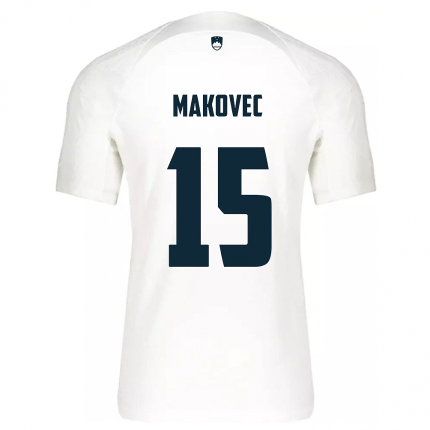 Men Football Slovenia Sara Makovec #15 White Home Jersey 24-26 T-Shirt Australia