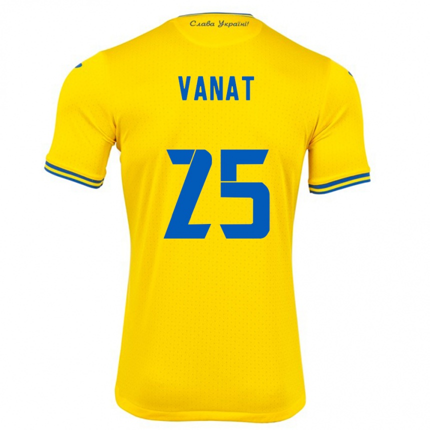 Men Football Ukraine Vladyslav Vanat #25 Yellow Home Jersey 24-26 T-Shirt Australia