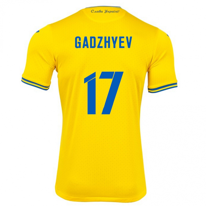 Men Football Ukraine Ramik Gadzhyev #17 Yellow Home Jersey 24-26 T-Shirt Australia