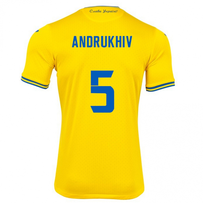 Men Football Ukraine Veronika Andrukhiv #5 Yellow Home Jersey 24-26 T-Shirt Australia