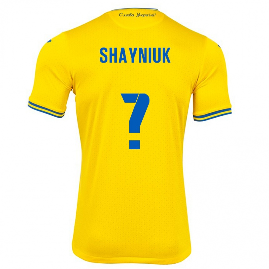 Men Football Ukraine Marina Shayniuk #0 Yellow Home Jersey 24-26 T-Shirt Australia