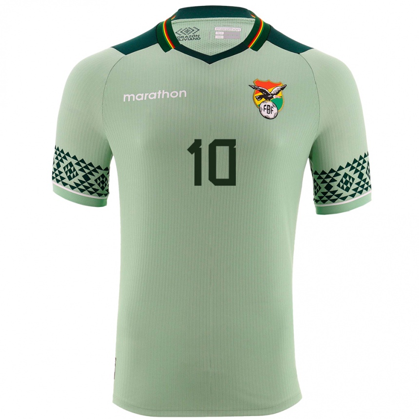 Men Football Bolivia Ramiro Vaca #10 Light Green Home Jersey 24-26 T-Shirt Australia