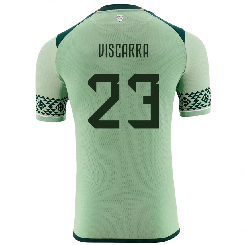 Men Football Bolivia Guillermo Viscarra #23 Light Green Home Jersey 24-26 T-Shirt Australia