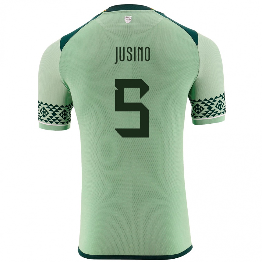 Men Football Bolivia Adrián Jusino #5 Light Green Home Jersey 24-26 T-Shirt Australia