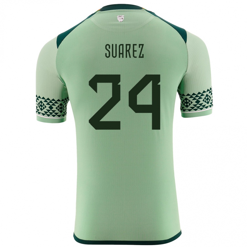 Men Football Bolivia Marcelo Suárez #24 Light Green Home Jersey 24-26 T-Shirt Australia